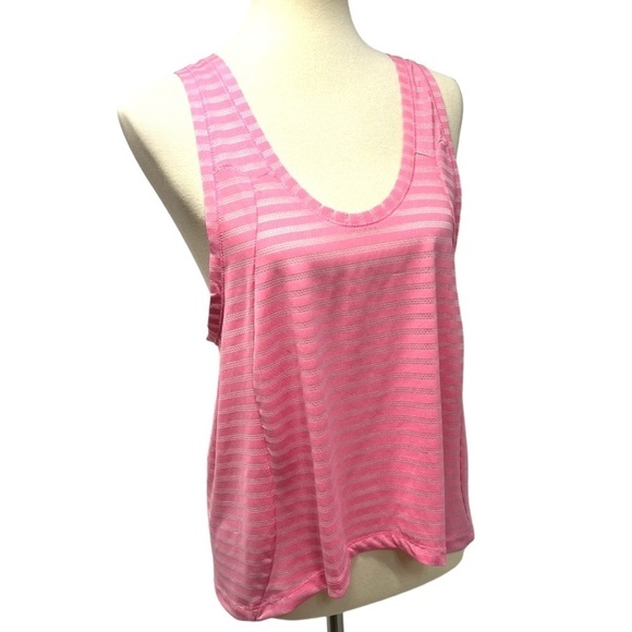 Zyia Active Pink Nimbus Split Back Yellow Athletic Tank Top Women’s Large - Picture 8 of 12